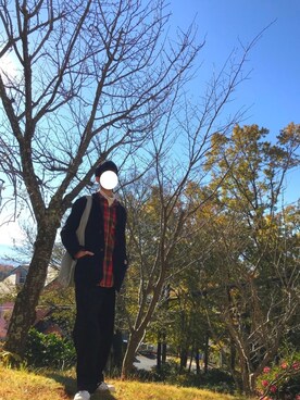 「TODAY'S SPECIAL（トゥデイズスペシャル）のアイテム（バッグ）」を使った、そらさん（メンズ・174cm）の冬コーディネート