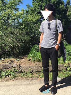 「アイテム（バングル/リストバンド）」を使った、YUKIさん（メンズ・174cm・20代）の夏コーディネート