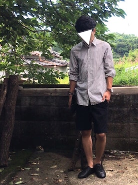 「アイテム（バングル/リストバンド）」を使った、YUKIさん（メンズ・174cm・20代）の夏コーディネート