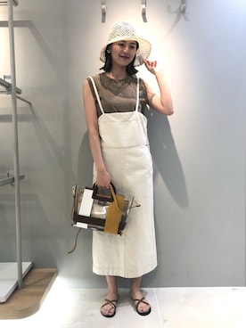 「Rouge vif（ルージュヴィフ）のアイテム（帽子）」を使った、Serenaさん（レディース・164cm）の春コーディネート