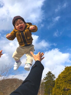 「青空」｜▷ fuu ◁さん（キッズ・70cm）の春コーディネート