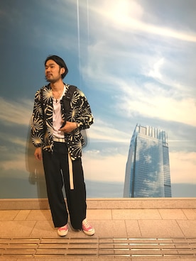 「SASQUATCHfabrix.（サスクワァッチファブリックス）のアイテム」を使った、しみしーさん（メンズ・186cm）の春コーディネート