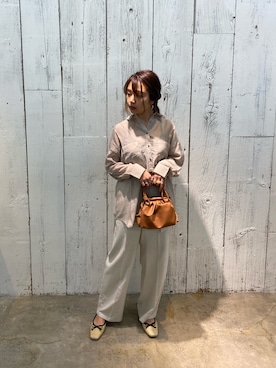 「消えそうな色コーデ」｜NaNaMiさん（レディース・157cm）の春コーディネート