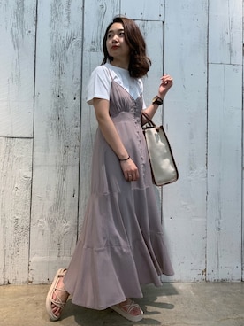 「natural couture（ナチュラルクチュール）のアイテム（トートバッグ）」を使った、NaNaMiさん（レディース・157cm）の春コーディネート