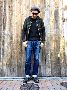 「schott（ショット）のアイテム（キーホルダー）」を使った、matsuuraさん（メンズ・189cm）の冬コーディネート