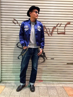「schott（ショット）のアイテム（キーホルダー）」を使った、matsuuraさん（メンズ・189cm）の冬コーディネート