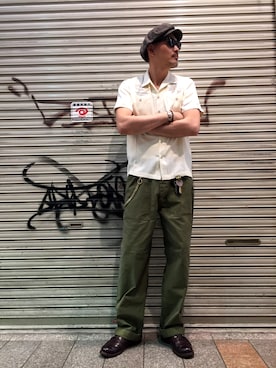 「schott（ショット）のアイテム（財布/小物）」を使った、matsuuraさん（メンズ・189cm）の春コーディネート