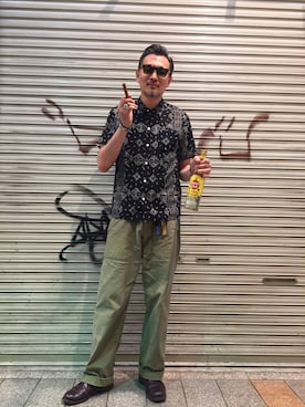 「schott（ショット）のアイテム（財布/小物）」を使った、matsuuraさん（メンズ・189cm）の春コーディネート