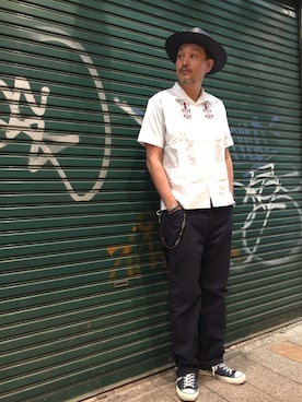 「LARRY SMITH（ラリースミス）のアイテム」を使った、matsuuraさん（メンズ・189cm）の夏コーディネート