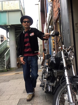 「schott（ショット）のSchott/ショット/LENOX/サングラス　日本製（サングラス）」を使った、matsuuraさん（メンズ・189cm）の夏コーディネート