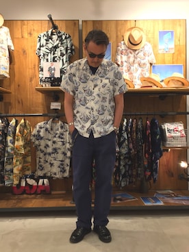 「schott（ショット）のSchott/ショット/ARMY FATIGUE PANTS/アーミー ファティーグ パンツ（その他パンツ）」を使った、matsuuraさん（メンズ・189cm）の春コーディネート