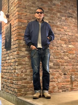 「秋冬」｜「アイテム（スタジャン）」を使った、matsuuraさん（メンズ・189cm）の秋コーディネート