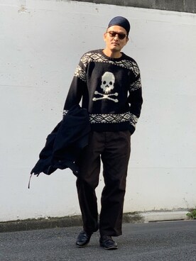 「schott（ショット）のSchott/ショット/LENOX/サングラス　日本製（サングラス）」を使った、matsuuraさん（メンズ・189cm）の秋コーディネート