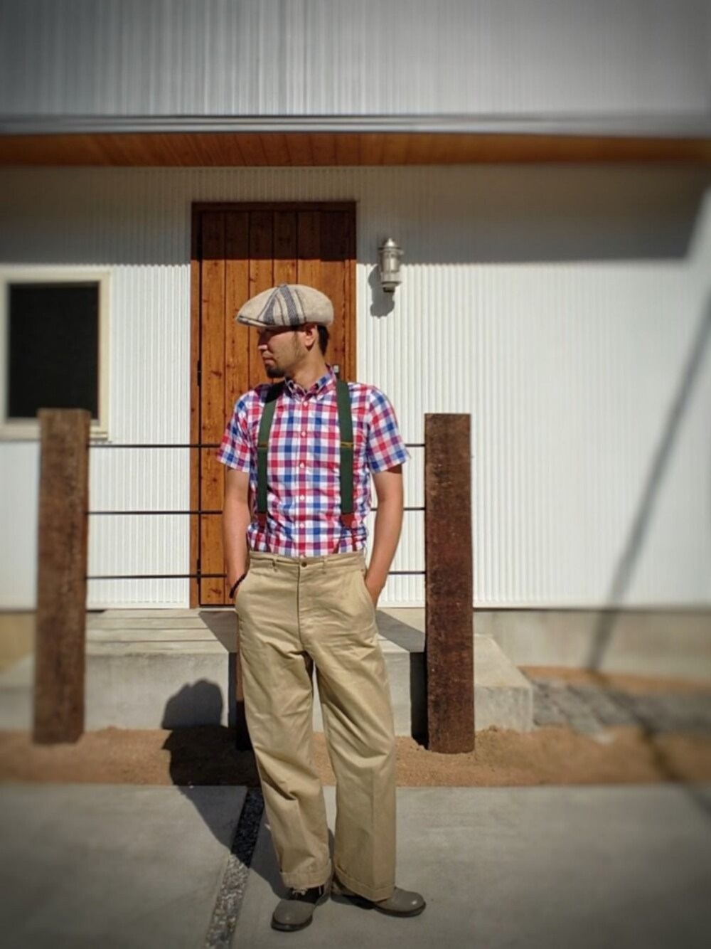 Go店長さんの「Bold Gingham S/S Shirt（FRED PERRY）」を使ったコーディネート