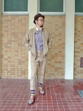 「アイテム（ブルゾン）」を使った、Go店長さん（メンズ・179cm・40代）の秋コーディネート