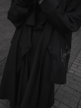 「Yohji Yamamoto（ヨウジヤマモト）のアイテム（トートバッグ）」を使った、もぶさん（レディース・156cm）の冬コーディネート