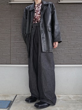 「MARTINE ROSE（マーティンローズ）のアイテム（シューズ）」を使った、zu-yan さん（メンズ・168cm）の春コーディネート
