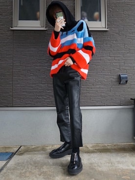 「charles jeffrey（チャールズジェフリー）のアイテム（トップス）」を使った、zu-yan さん（メンズ・168cm）の夏コーディネート