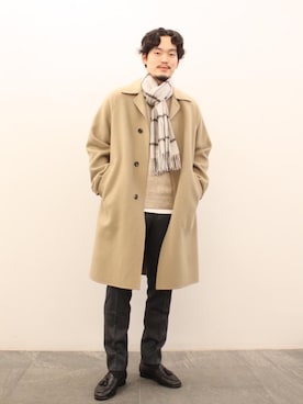 「UNITED ARROWS（ユナイテッドアローズ）のアイテム（その他アウター）」を使った、清水 流石さん（メンズ・178cm）の冬コーディネート