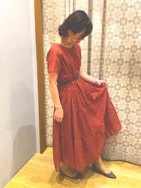 「earth music&ecology（アースミュージックアンドエコロジー）のアイテム（ベルト）」を使った、yuuuboooさん（レディース・158cm）の夏コーディネート