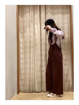 「KANGOL（カンゴール）の■KANGOL Sheep Fur Baseball Cap ＊（キャップ）」を使った、yuuuboooさん（レディース・158cm）の秋コーディネート