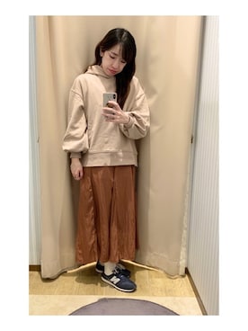 「サテンキャミワンピ」｜yuuuboooさん（レディース・158cm）の秋コーディネート