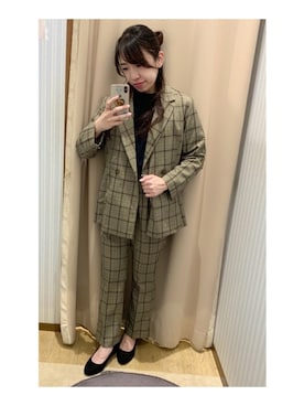 「シア―ブラウス」｜「アイテム（ジャケット/アウター）」を使った、yuuuboooさん（レディース・158cm）の秋コーディネート