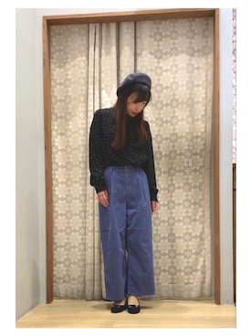 「ブルー×ブラック」｜yuuuboooさん（レディース・158cm）の秋コーディネート