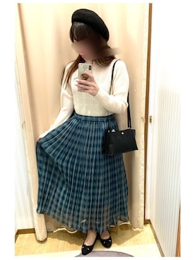 「earth music&ecology（アースミュージックアンドエコロジー）のかるいかばん×earth ショルダーバッグ ＊（ショルダーバッグ）」を使った、yuuuboooさん（レディース・158cm）の秋コーディネート