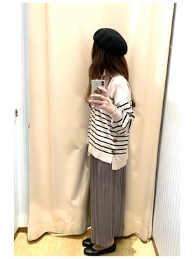 「スカーチョ」｜「アイテム（キャップ）」を使った、yuuuboooさん（レディース・158cm）の秋コーディネート