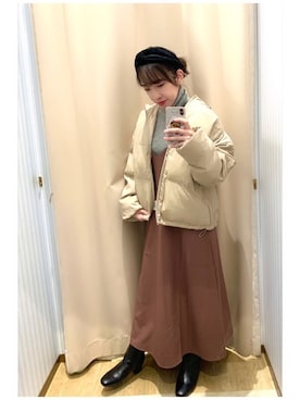 「オリエンタルトラフィック」｜「アイテム（その他アウター）」を使った、yuuuboooさん（レディース・158cm）の秋コーディネート