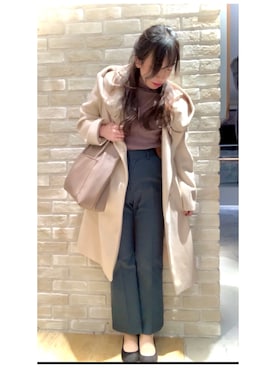 「earth music&ecology（アースミュージックアンドエコロジー）のアイテム（ネックレス）」を使った、yuuuboooさん（レディース・158cm）の冬コーディネート