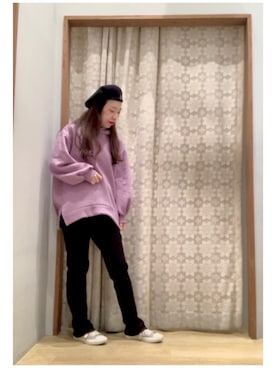 「ハンチング」｜「アイテム（キャップ）」を使った、yuuuboooさん（レディース・158cm）の冬コーディネート