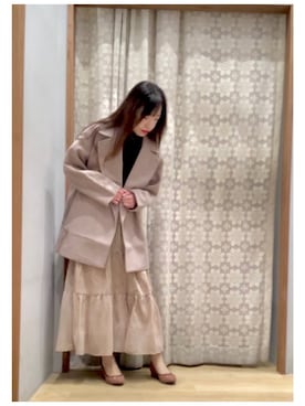 「earth music&ecology（アースミュージックアンドエコロジー）のアイテム（パンプス）」を使った、yuuuboooさん（レディース・158cm）の冬コーディネート