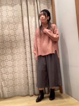 「おとなコーデ」｜「アイテム（帽子）」を使った、yuuuboooさん（レディース・158cm）の冬コーディネート