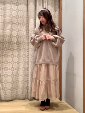 「earth music&ecology（アースミュージックアンドエコロジー）のアイテム（タンクトップ）」を使った、yuuuboooさん（レディース・158cm）の冬コーディネート