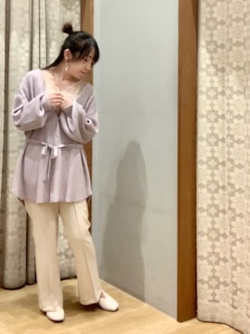 「earth music&ecology（アースミュージックアンドエコロジー）のアイテム（タンクトップ）」を使った、yuuuboooさん（レディース・158cm）の冬コーディネート
