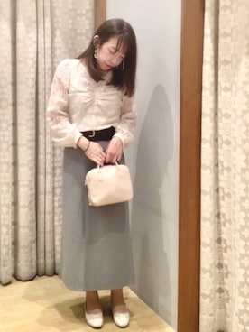 「earth music&ecology（アースミュージックアンドエコロジー）のアイテム（ボストンバッグ）」を使った、yuuuboooさん（レディース・158cm）の春コーディネート