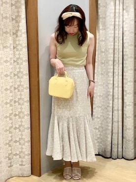 「earth music&ecology（アースミュージックアンドエコロジー）のアイテム（ボストンバッグ）」を使った、yuuuboooさん（レディース・158cm）の春コーディネート