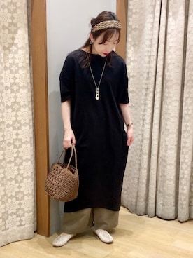 「ペーパーバッグ」｜「アイテム（財布/小物）」を使った、yuuuboooさん（レディース・158cm）の春コーディネート