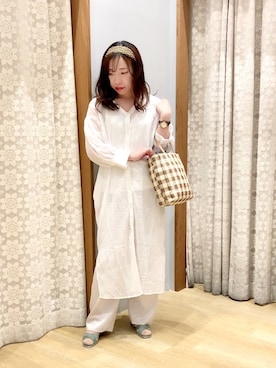 「earth music&ecology（アースミュージックアンドエコロジー）のアイテム（ワンピース/ドレス）」を使った、yuuuboooさん（レディース・158cm）の夏コーディネート