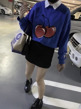 「KIRSH（キルシー）のアイテム（スウェット）」を使った、0901miさん（レディース・161cm）の秋コーディネート