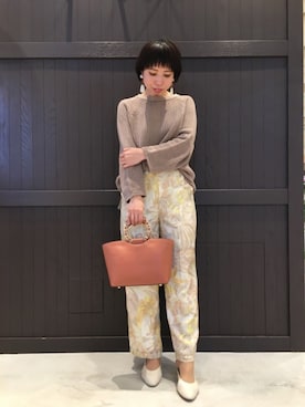 「interstaple（インターステイプル）のアイテム」を使った、okanoさん（レディース・156cm）の春コーディネート