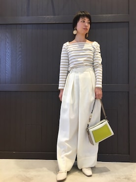 「interstaple（インターステイプル）のアイテム」を使った、okanoさん（レディース・156cm）の春コーディネート