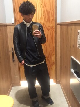 「SEVENDAYS=SUNDAY（セブンデイズサンデイ）のアイテム（スウェット）」を使った、NORIさん（メンズ・168cm）の冬コーディネート