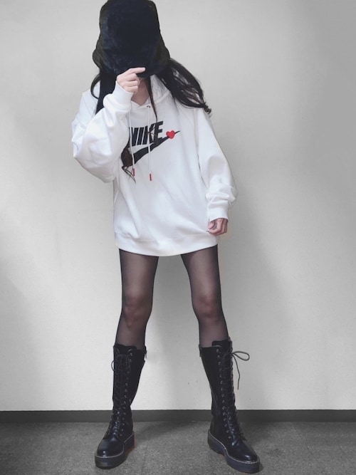 くぅ Nikeのパーカーを使ったコーディネート Wear