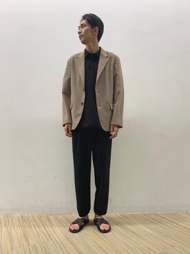 「アイテム（ポロシャツ）」を使った、國田　健斗さん（メンズ・178cm）の春コーディネート