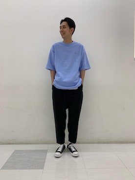 「EN ROUTE（アンルート）のアイテム（その他パンツ）」を使った、國田　健斗さん（メンズ・178cm）の夏コーディネート