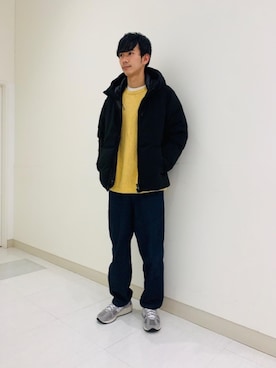「Thingless（シングレス）のアイテム（パンツ）」を使った、國田　健斗さん（メンズ・178cm）の冬コーディネート