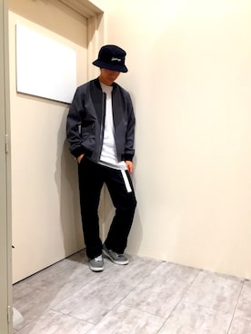 「Confirm（コンファーム）のアイテム（ブルゾン）」を使った、コンファーム・イルズ 泉南さん（メンズ・175cm）の秋コーディネート